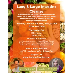Three Week Lung and Large Intestine Community Cleanse Class